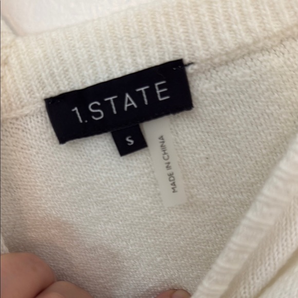 NEW 1. State Embellished V-Back Long Sleeve Sweater Soft Knit - Picture 14 of 15